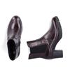 Rieker High Heel Side Zip Gusset Boot - Bordo